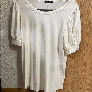 Elegant Cream Puff Sleeve Women's Blouse